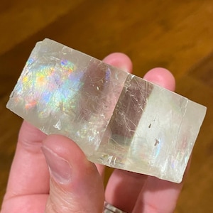 Raw Rainbow Optical Calcite • Amazing Rainbows
