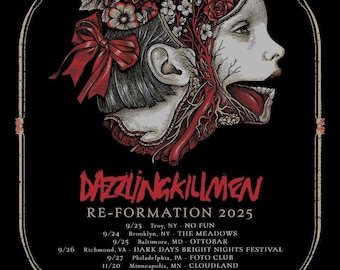 Dazzling Killmen 18x24 Screen Print 2025 Tour Poster, Limited