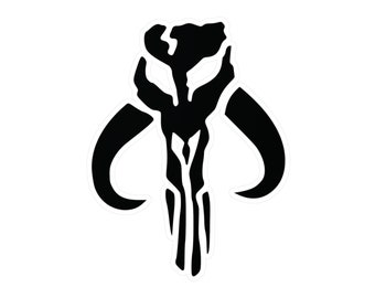 Mandalorian Mythosaur Skull Vinyl Decal