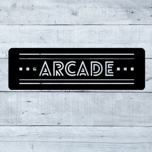Arcade Sign, Metal Arcade Sign, Game Sign, Man Cave Decor, Game Room, Retro Arcade Signs, Die Cut Metal Wall Art, Home Decor, Gift for him