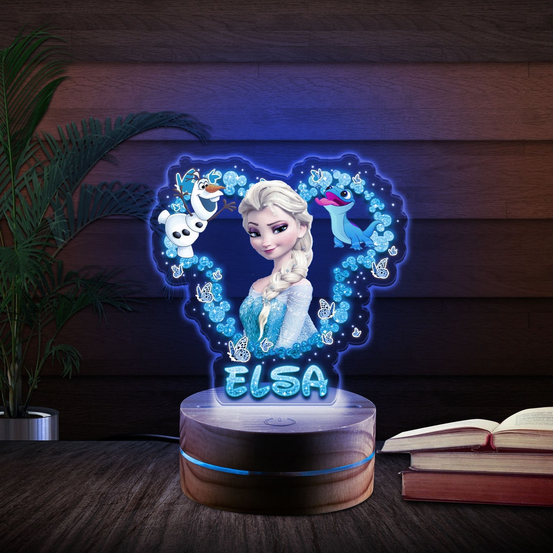 Princess Elsa Night Light Frozen Customized Night Light 16 Etsy