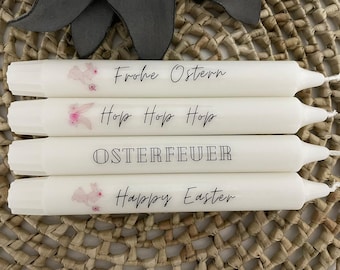 Stabkerze Ostern / Frohe Ostern / Hop Hop / Happy Easter / Osterfeuer / Kleinigkeit / Geschenk / Mitbringsel / Osterkorb / Osterkörbchen