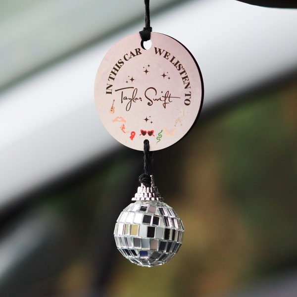 Taylor Swift Car Trailer / Mirror Pendant / Anti Hero / Getaway Car / Disco Ball / Swiftie / In this car we listen to Taylor Swift