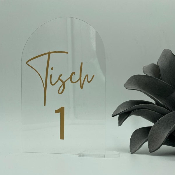 Table numbers / acrylic / desired design / personalization / wedding / numbering table
