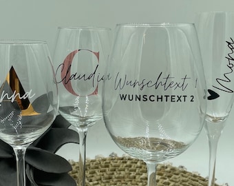 Weinglas / Sektglas personalisiert / Braut / Trauzeugin / JGA / Hochzeit / Geschenk / Muttertag/Vatertag/Abitur/XL/ Holy Aperoli/Lillet