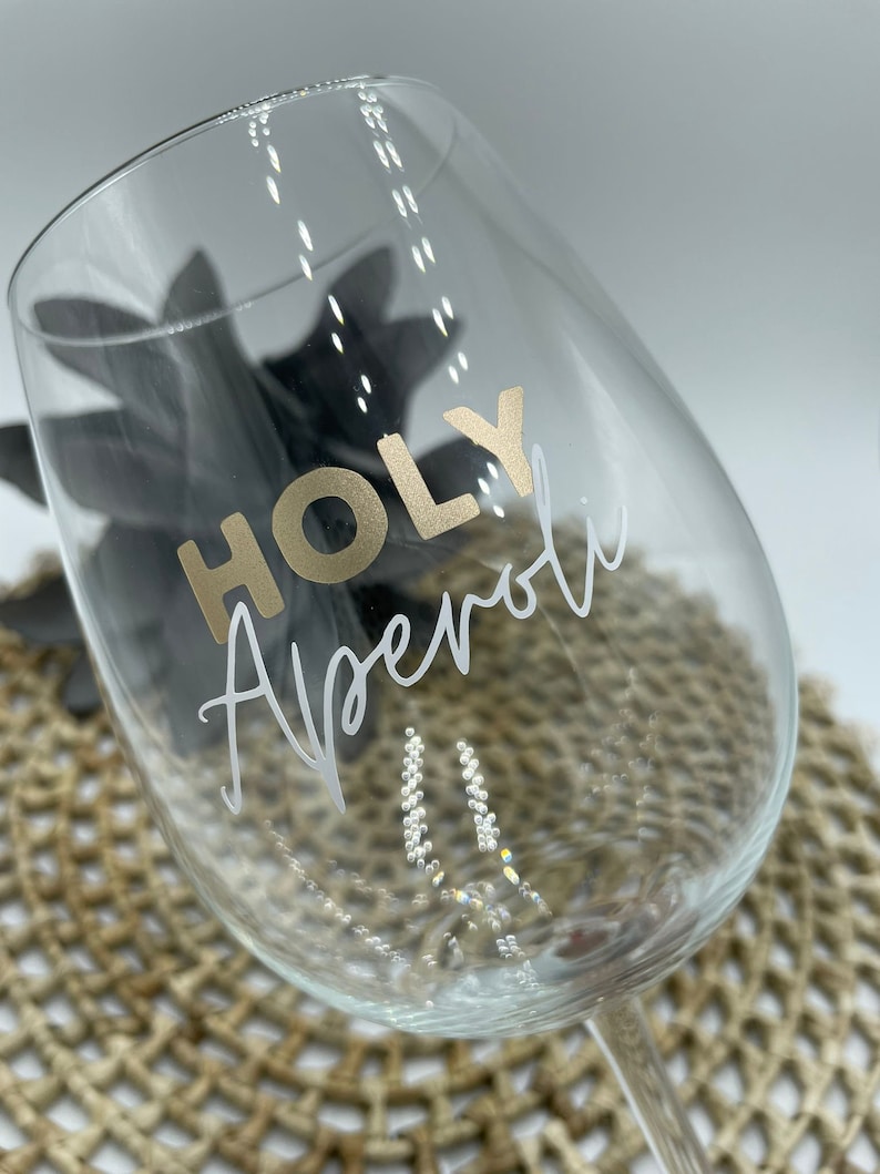 Weinglas / Sektglas personalisiert / Braut / Trauzeugin / JGA / Hochzeit / Geschenk / Muttertag/Vatertag/Abitur/XL/ Holy Aperoli/Lillet Bild 9