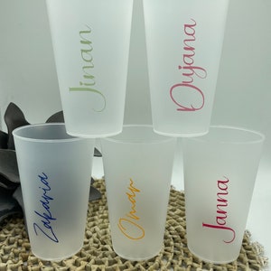 Becher personalisiert Kunststoff JGA Trinken Junggesellenabschied Kindergeburtstag Mädels Jungs Party Trinkbecher Kinder 450ml nur Name