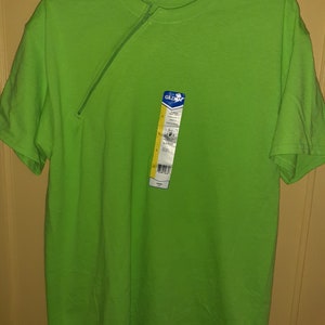 Large Adult Chemotherapy Port Access shirt.  Right Side Zipper   Green