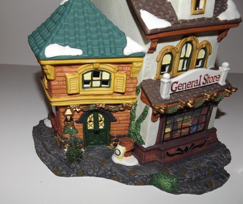 2000 Heartland Valley Village Lighted Bisque Porcelain General Store Etsy