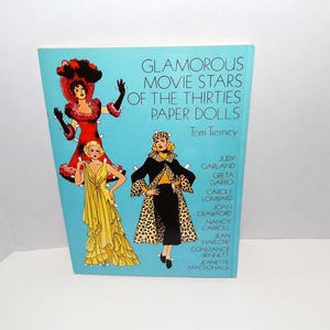 1978 Glamorous Movie Stars Of The Thirties Paper Dolls Book Uncut Complete