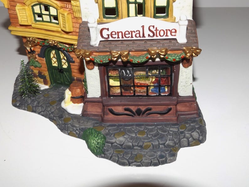 2000 Heartland Valley Village Lighted Bisque Porcelain General Store Etsy