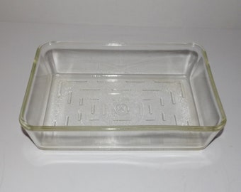 Vintage Westinghouse Clear Glass Refrigerator Baking Dish 10"x6"x2 1/2"