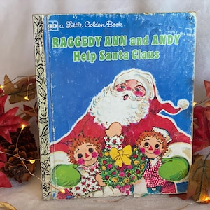 1978 Vintage First Edition Raggedy Ann and Andy Help Santa Claus Children's Vintage Christmas Book, Vintage Christmas Gift for Collector