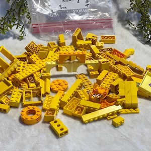 Yellow Legos 1/2 Lb Assorted Lego Bricks 8oz Lego Pieces Building Block Plastic Building Brick Classic Toy Lego & Compatible Yellow Bricks