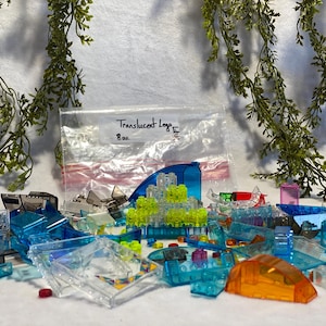 Transparent Legos 1/2 Lb Assorted Lego Bricks 8oz Lego Pieces Building Block Plastic Building Brick Classic Toy Lego Compatible Clear Bricks