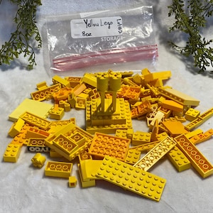 Yellow Legos 1/2 Lb Assorted Lego Bricks 8oz Lego Pieces Building Block Plastic Building Brick Classic Toy Lego & Compatible Yellow Bricks