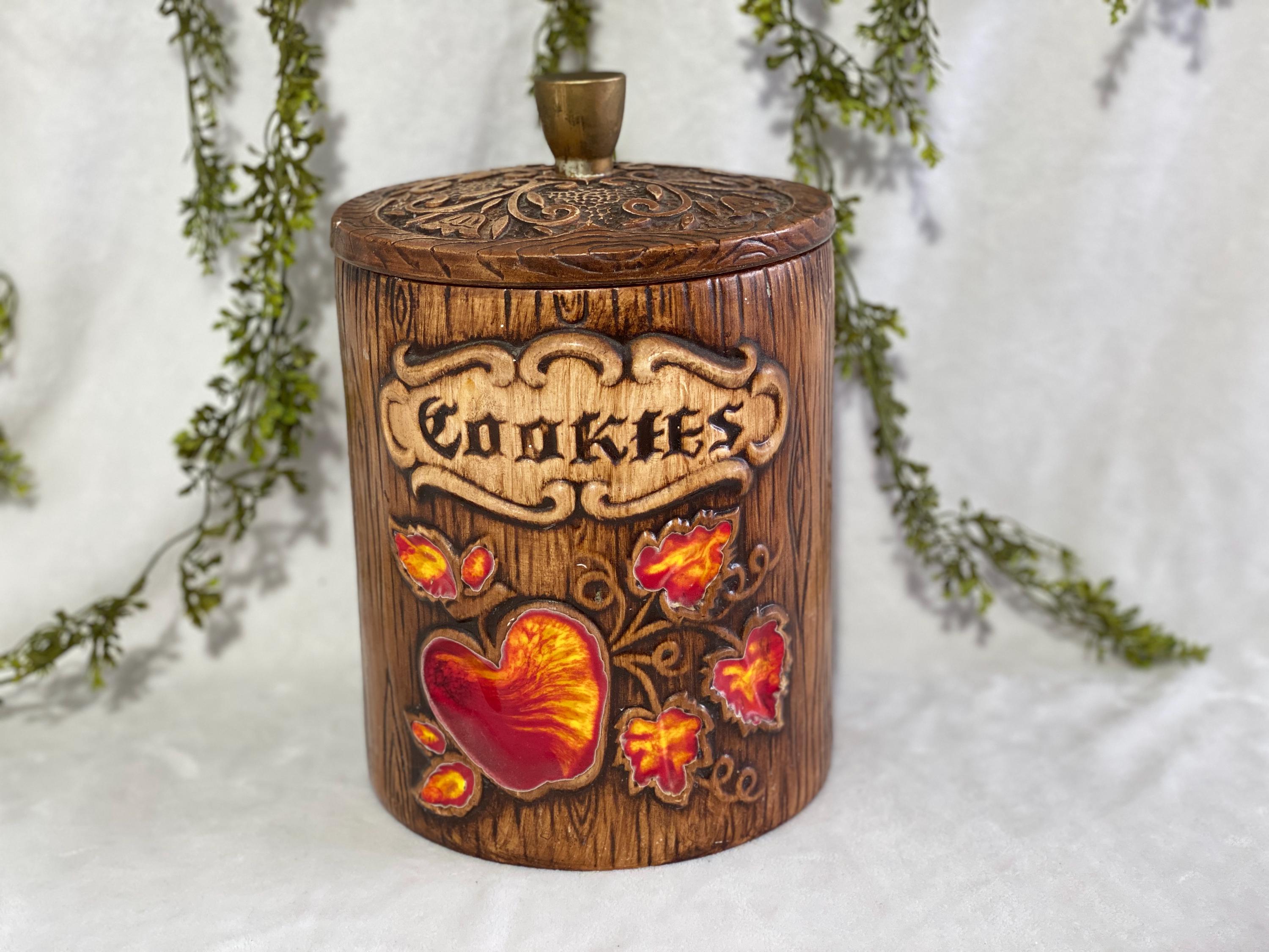 Faux wood cookie jar - Etsy 日本 Faux wood cookie jar - Etsy 日本