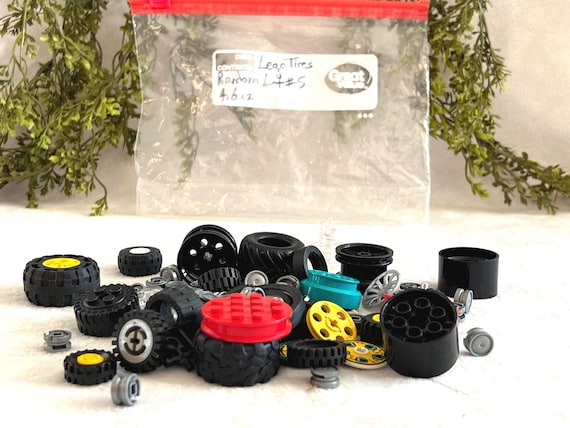 Lego Tires and Rims 4.6oz Lego & Compatible Assorted Vehicle Accessories