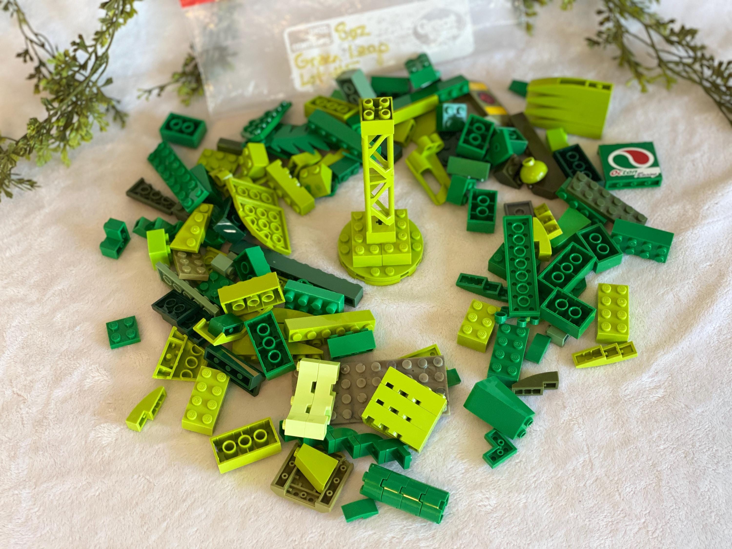 Green Legos 1/2 Lb Assorted Lego & Compatible Bricks 8oz Lego Pieces ...