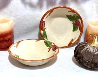 Vintage Franciscan Apple Dessert Bowl 6" Berry Bowl Hand Decorated Sherbet Dish Autumn Tableware Fall Table Apple Dishes Vintage Gift ONE
