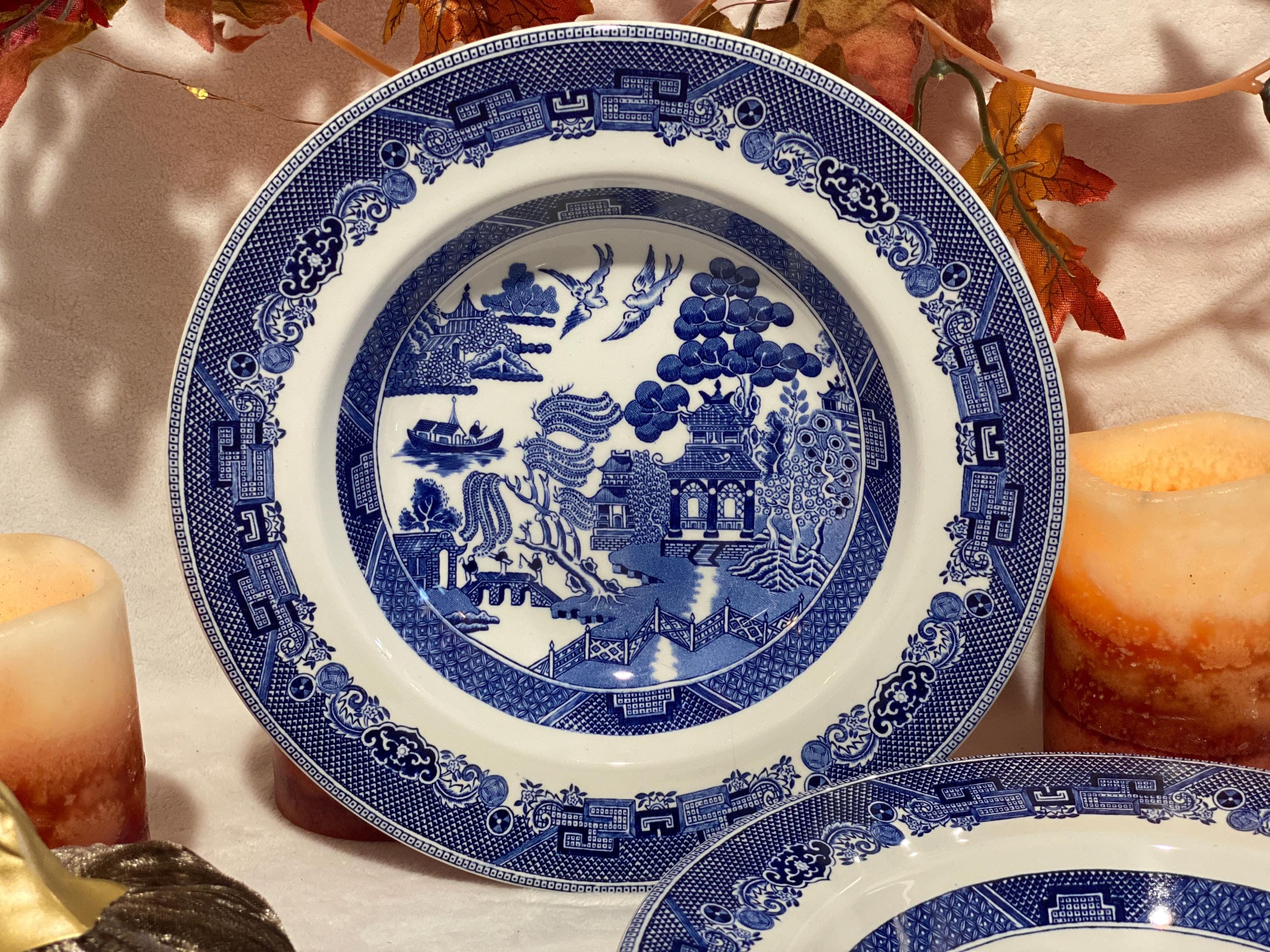 ジョンソンブラザーズ　ウィロー　お皿6枚セット Amazon.com | Johnson Brothers Willow Blue 11