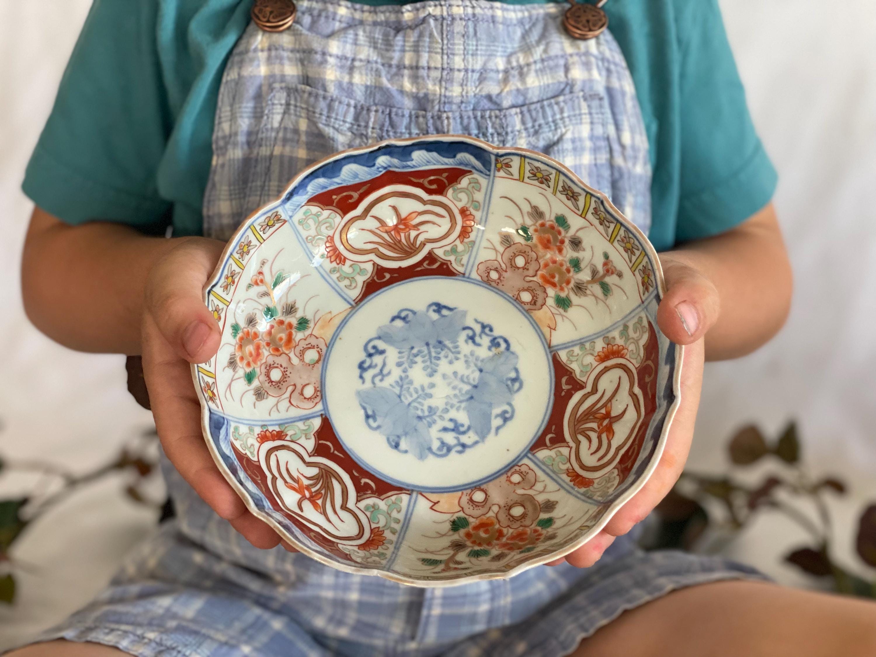 イギリス　アンティーク　IMARI イマリ　花柄陶磁器プレート 6枚セット イギリスのアンティークトリオ、イマリパターンのWELLINGTON
