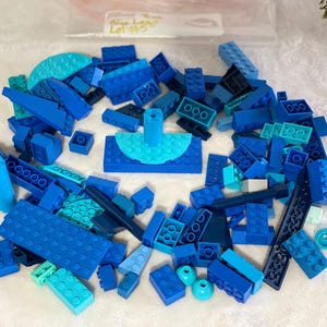 Blue Legos 1/2 Lb Assorted Lego Bricks 8oz Lego Pieces Building Block Plastic Building Brick Classic Toy Lego & Compatible Blue Lego lot
