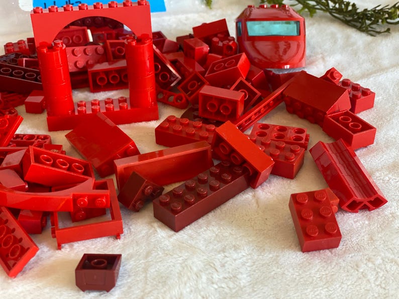 Red Legos 1/2 Lb Assorted Lego Bricks 8oz Lego Pieces Building Block ...