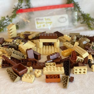 Brown Legos 1/2 Lb Assorted Lego Bricks 8oz Lego Pieces Building Block Plastic Building Brick Classic Toy Lego & Compatible Brown bricks