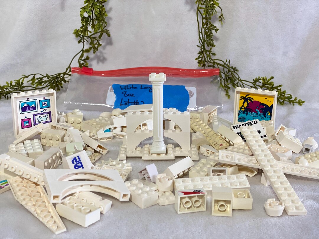 White Legos 1 2 Lb Assorted Lego Compatible Bricks 8oz Lego Pieces White Legos 1 2 Lb Assorted Lego Compatible Bricks 8oz Lego Pieces