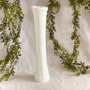 Vintage Milk Glass Bud Vase Westmoreland Paneled Grape Pattern Vintage White Glass Vase Vintage Home Decor House Warming Gift for Hostess