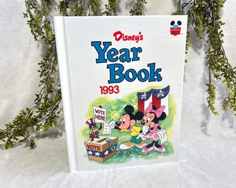 Libro d'annata dell'anno Disney del 1993, libro di storia di Topolino, libro di storia della Sirenetta, libro di storia della Principessa Disney, divertente libro di storia per bambini.