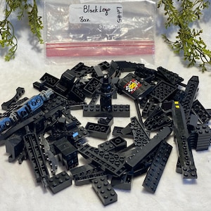 Black Legos 1/2 Lb Assorted Lego Bricks 8oz Lego Pieces Building Block Plastic Building Brick Classic Toy Lego & Compatible Black Bricks
