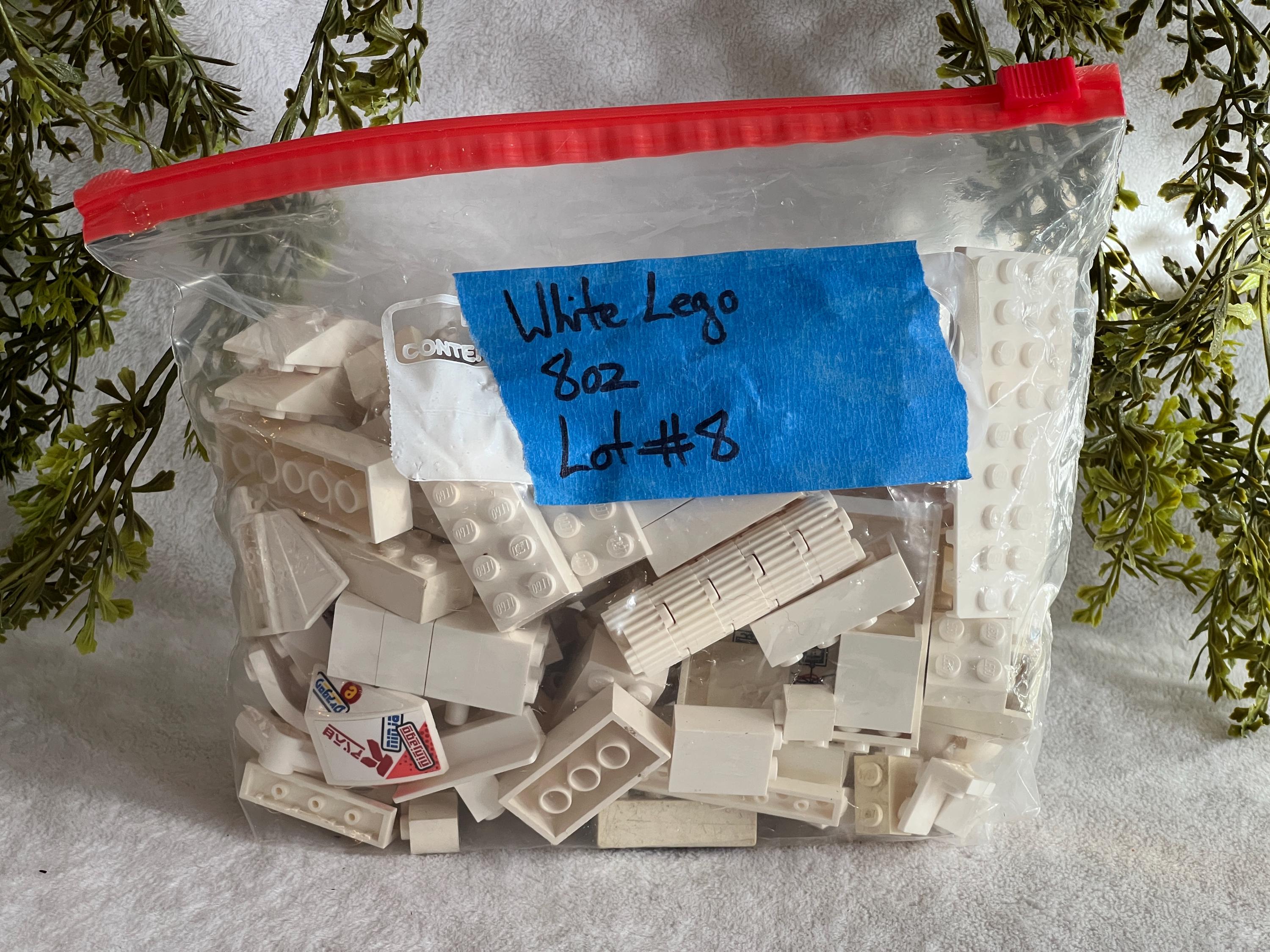 White Legos 1/2 Lb Assorted Lego & Compatible Bricks 8oz Building Block ...