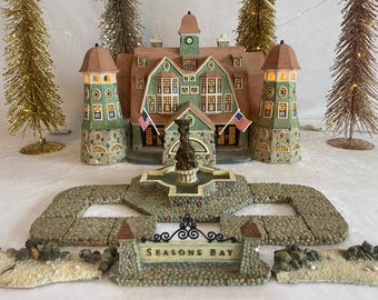 Vintage Department 56 Hotel Illuminated Village Seasons Bay Grandview Shores First Edition with Accessories Vintage Christmas Gift for Wife