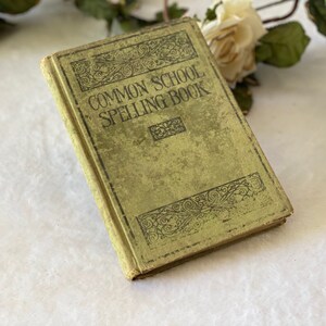 1913 Antique First Edition Common School Spelling Book Vintage School Book Frances Squire Potter Brooklyn Institute of Arts and Sciences
