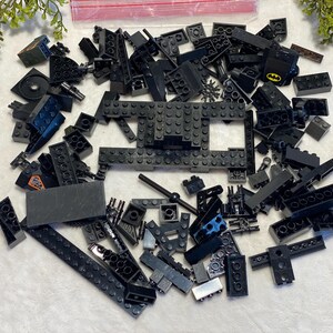 Czarne klocki Lego 1/2 funta Różne klocki Lego 8 uncji Części Lego Klocki plastikowe Klocki Klasyczne zabawki Lego i kompatybilne czarne klocki