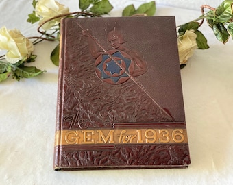 Vintage 1936 University of Idaho Yearbook The Gem of the Mountain College Yearbook Class of 1936
