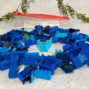 Blue Legos 1/2 Lb Assorted Lego Bricks 8oz Lego Pieces Building Block Plastic Building Brick Classic Toy Lego & Compatible Blue Lego lot