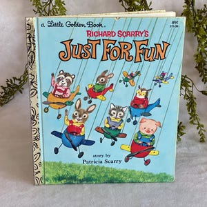 1960 Vintage Little Golden Book Richard Scarry&#39;s Just for Fun Patricia Scarry Vintage Animal Book Illustrated Children&#39;s Book Vintage Gift