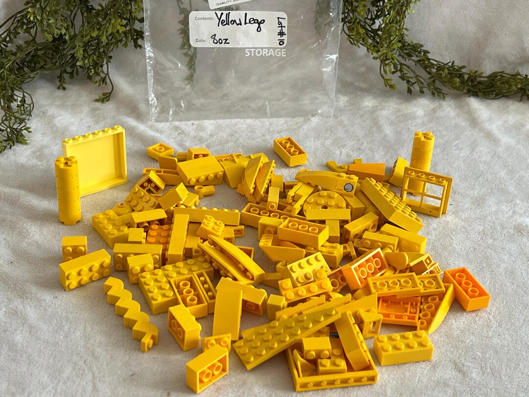 Yellow Legos 1/2 Lb Assorted Lego Bricks 8oz Building Block Pieces ...