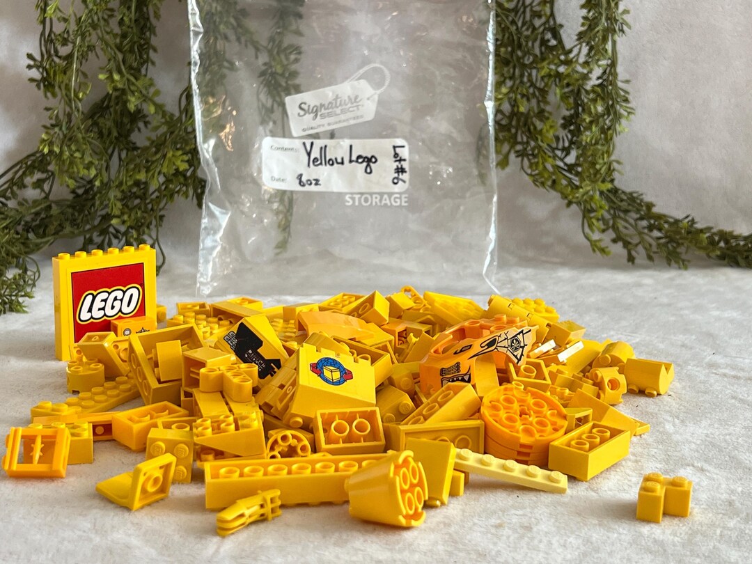 Yellow Legos 1/2 Lb Assorted Lego & Compatible Bricks 8oz Building ...