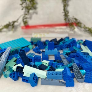 Blue Legos 1/2 Lb Assorted Lego Bricks 8oz Lego Pieces Building Block Plastic Building Brick Classic Toy Lego & Compatible Blue Lego lot