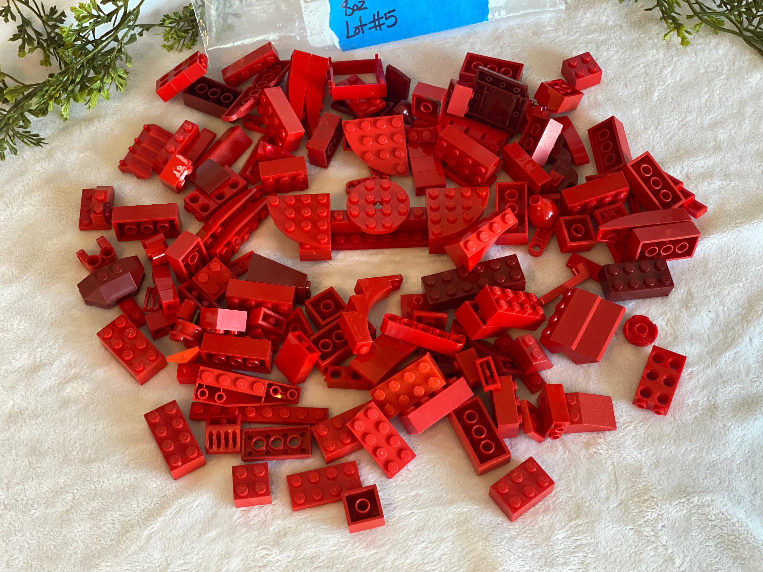 Red Legos 1/2 Lb Assorted Lego Bricks 8oz Lego Pieces Building Block ...