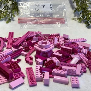 Pink Legos 1/2 Lb Assorted Lego Bricks 8oz Lego Pieces Building Block Plastic Building Brick Classic Toy Lego & Compatible Pink Bricks