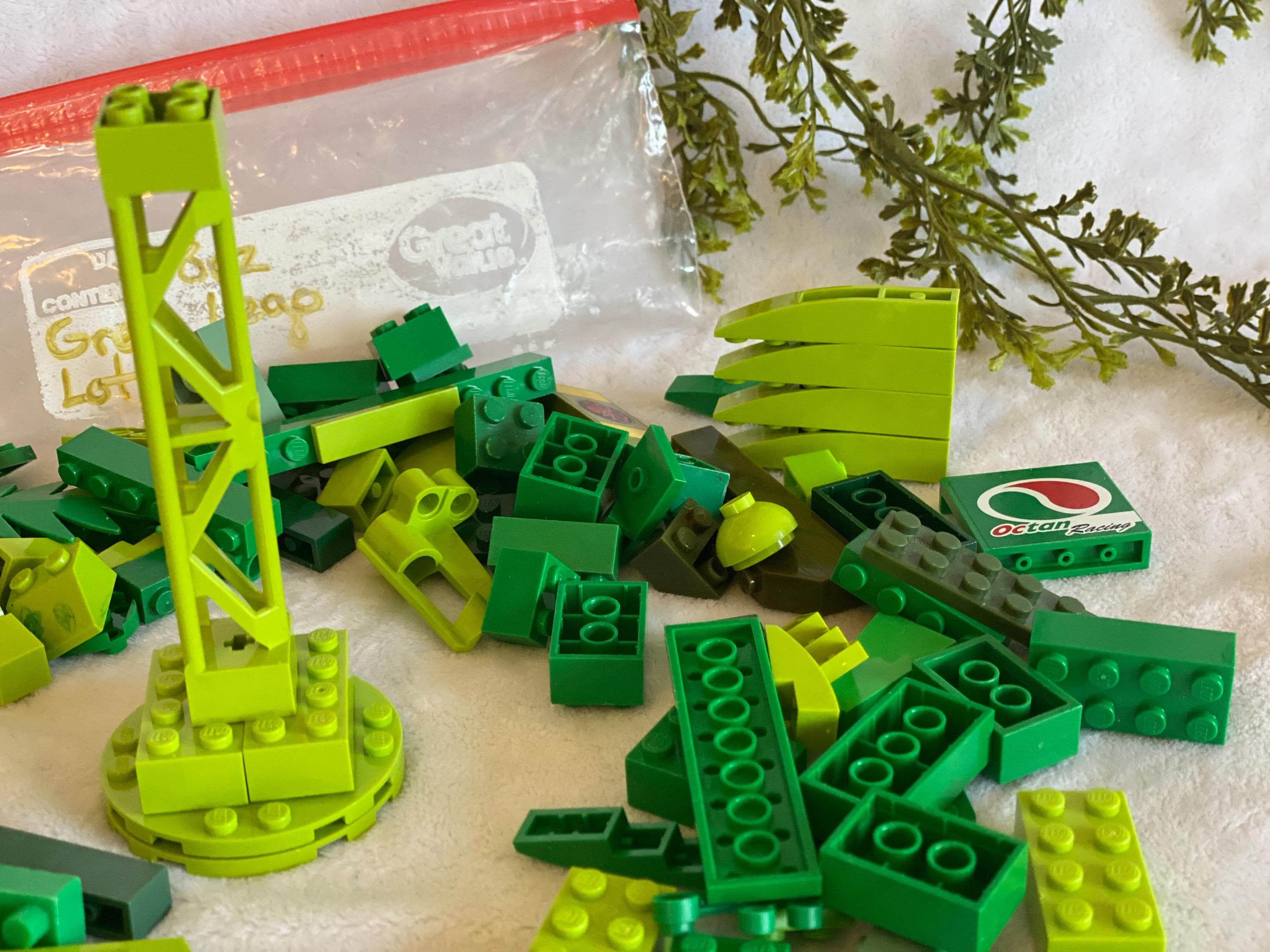 Green Legos 1/2 Lb Assorted Lego & Compatible Bricks 8oz Lego Pieces ...