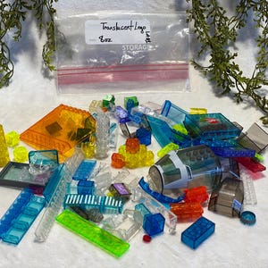 Transparent Legos 1/2 Lb Assorted Lego Bricks 8oz Lego Pieces Building Block Plastic Building Brick Classic Toy Lego Compatible Clear Bricks