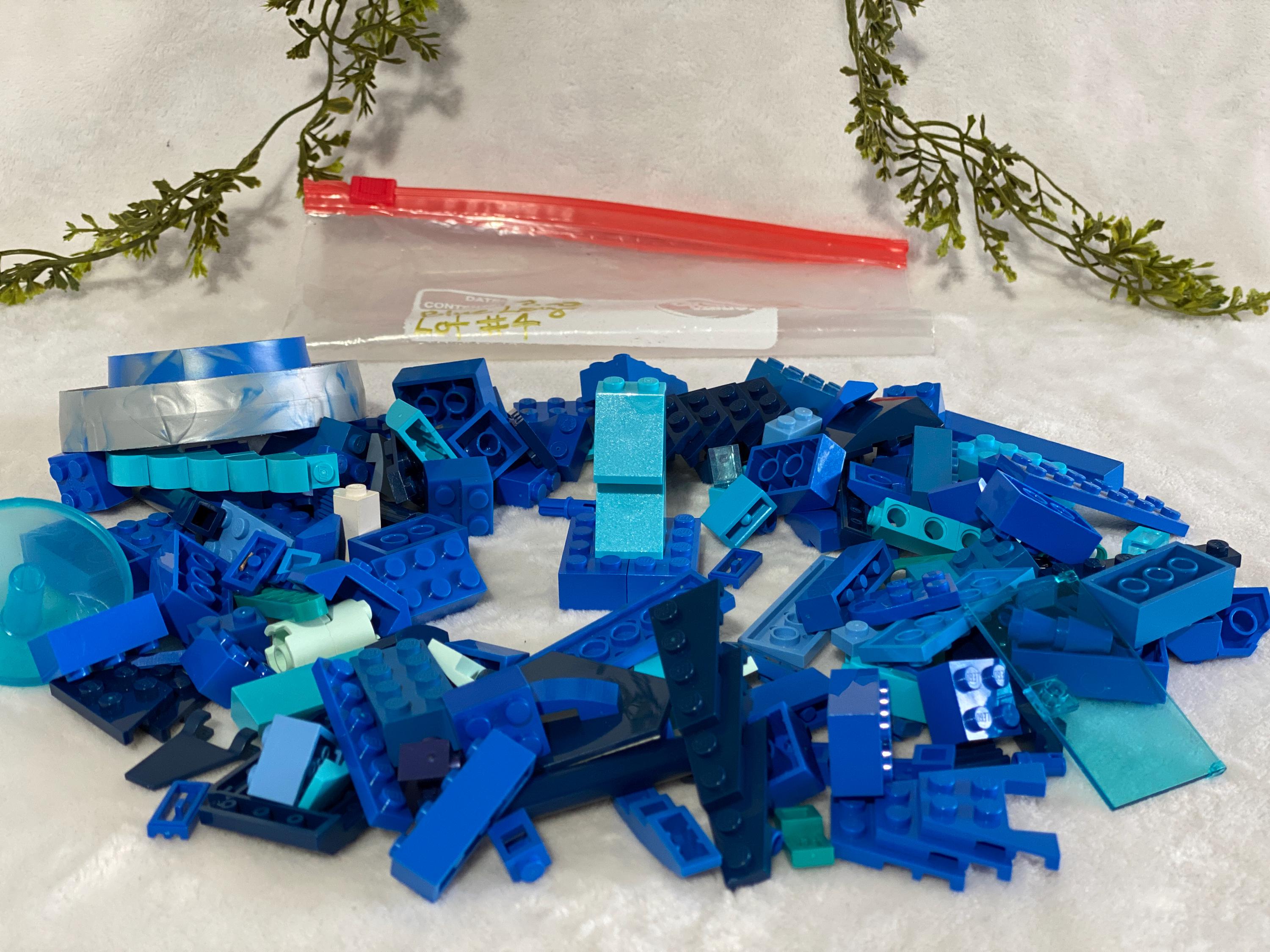Blue Legos 1/2 Lb Assorted Lego & Compatible Bricks 8oz Lego