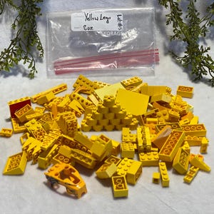 Yellow Legos 1/2 Lb Assorted Lego Bricks 8oz Lego Pieces Building Block Plastic Building Brick Classic Toy Lego & Compatible Yellow Bricks