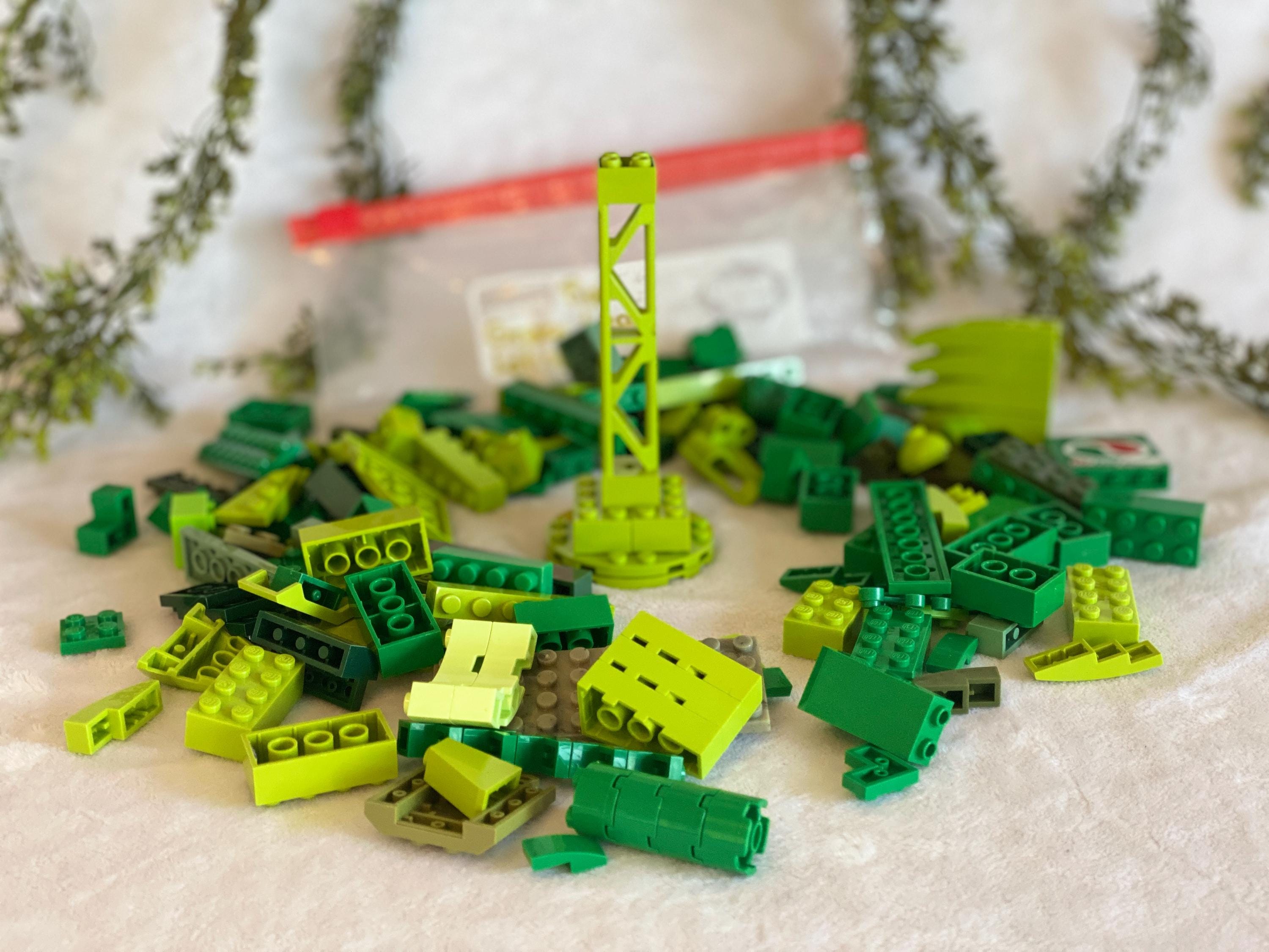Green Legos 1/2 Lb Assorted Lego & Compatible Bricks 8oz Lego Pieces ...